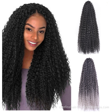 Wholesale Ombre Natural Brazilian Kinky Curly Pre Stretched Crochet Braiding Hair Marley Hair Synthetic Braiding Hair Extentions